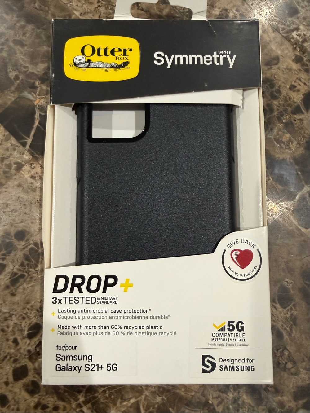 New OtterBox Symmetry Series Black Protective Case for Samsung Galaxy S21+ 5G